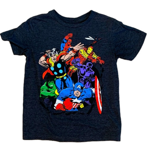 Avengers Together We Are Unstoppable Charcoal Black Short Sleeve Shirt Size M